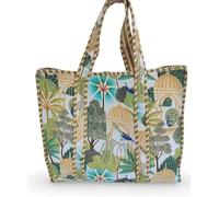 Floral Cotton Tiger Block Print Tote Bag, Indian Handmade Shopping Shoulder Beach Bag, Unisex Market Daily Use, Dn 25, Standard