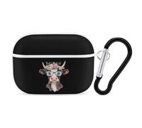 Floral Cow Printed Bluetooth Earbuds Case Colorful Wireless Headphones Covers Compatible With AirPods Pro 2