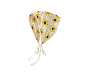 Floral Crochet Hair Bandanas Headscarf Spring Summers Hair Scarf Flower Headband Retro Head Kerchief For Womens Girls Triangular Head Scarf For Women