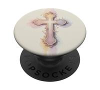Floral Cross Jesus Christ Faith PopSockets Adhesive PopGrip