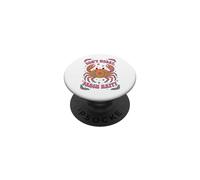 Floral Cute Crab Dont Worry Happy Retro Groovy Summer PopSockets Adhesive PopGrip
