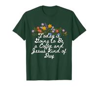 Floral Cute Today is Going to Be a Coffee and Jesus Kind of T-Shirt