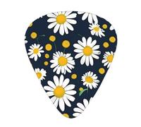 Floral Daisies pattern print Celluloid Guitar Plectrums for Acoustic Guitar Bass,Guitar Picks with Organizer Box