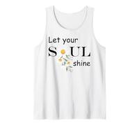 Floral Daisy Flower, Inspirational, Let Your Soul Shine Tank Top