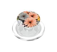 Floral Daisy Flowers Pink Green Orange Grey PopSockets PopGrip for MagSafe