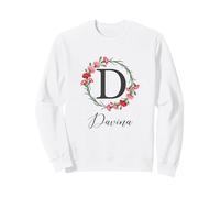 Floral Davina Name Flower Personalized Name Davina Sweatshirt