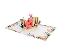 Floral Design Art Greeting Cards, Pop Up Mother's Day 3D Floral Card For Mom Wife Grandma Sympathy Get Well 7.8x11.8x3.5in
