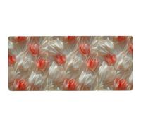 Floral Design Marshmallow Cream wearable large Mouse Pads for desk top big cute mousepad 31.5 x 11.8in