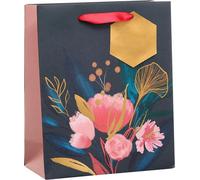 Floral Design Medium Gift Bag For Her, Female, Birthday, Mother's Day, Christmas