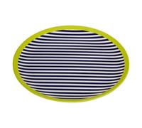 Floral Design Stripe Side Plate, Curved Contemporary Breakfast Plate, Functional Breakfast Side Plate