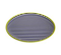Floral Design Stripe Tray, Curved Contemporary Dining Tray, Functional Breakfast Tray, Versatile Lunch Tray
