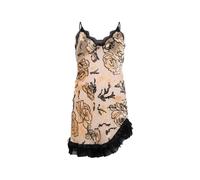 Floral Devoré Silk Dress Mini - female - Roberto Cavalli - Party Dresses - Pink - M - Dresses M