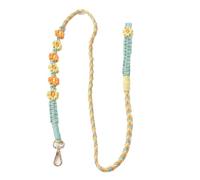 Floral Dog Lead for Small Medium Dogs, Hand Braided Soft Cotton Rope Puppy Leash with 150cm Length, Thick Comfortable Grip for Daily Walking and Training, Pet Photography Accessories (1.2m,COLOUR 7)