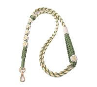 Floral Dog Lead for Small Medium Dogs, Hand Braided Soft Cotton Rope Puppy Leash with 150cm Length, Thick Comfortable Grip for Daily Walking and Training, Pet Photography Accessories (1.2m,COLOUR 6)