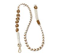 Floral Dog Lead for Small Medium Dogs, Hand Braided Soft Cotton Rope Puppy Leash with 150cm Length, Thick Comfortable Grip for Daily Walking and Training, Pet Photography Accessories (1.2m,COLOUR 1)