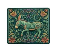 Floral Donkey Mouse Pad Vibrant Green Teal Mouse Pad Gaming Mouse Pad Gaming Mouse Pad Non-Slip Washable Desk Accessory