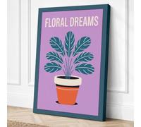 Floral Dreams Botanical Canvas Wall Art Print 24x16 Inch (61 x 41 cm)