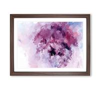 Floral Dreams In Abstract Modern Art Framed Wall Art Print, Ready to Hang Picture for Living Room Bedroom Home Office Décor, Walnut A2 (64 x 46 cm)