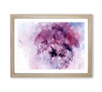 Floral Dreams In Abstract Modern Art Framed Wall Art Print, Ready to Hang Picture for Living Room Bedroom Home Office Décor, Oak A3 (46 x 34 cm)