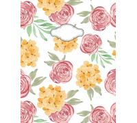 Floral Dreams Journal - 8.5x11” Lined Notebook with Pink Roses and Yellow Blooms for Women, Girls, and Creative Writers: Elegant composition notebook ... wide-ruled pages, and soft matte cover