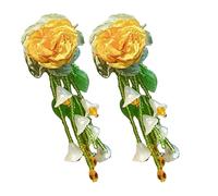 Floral Drop Earrings, Lightweight Tassels with Beaded Detail, Large Boho Summer Floral Earrings - for the Beach, Travel, Dating, Parties and Summer Holidays