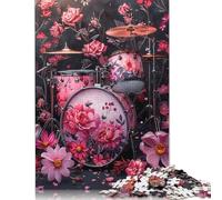 Floral Drum Kit Puzzles for Adults 1000 Piece Puzzle for Teenager Age 12 Years Up Christmas Eve Gifts 1000pcs (38x26cm)