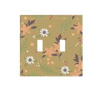 Floral Dual-Texture Roman Frame Switch Plate â€“ Premium Pc Wall Switch Cover with Full-Panel Embossed Print, Heavy-Duty 100°c Heat & Fade Resistant Design for Residential & Commercial Use