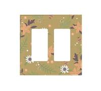 Floral Dual-Texture Roman Frame Switch Plate â€“ Premium Pc Wall Switch Cover with Full-Panel Embossed Print, Heavy-Duty 100°c Heat & Fade Resistant Design for Residential & Commercial Use