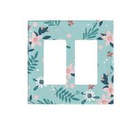 Floral Dual-Texture Roman Frame Switch Plate â€“ Premium Pc Wall Switch Cover with Full-Panel Embossed Print, Heavy-Duty 100°c Heat & Fade Resistant Design for Residential & Commercial Use