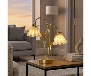 Floral Duo Stem Led Table Lamp