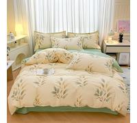 Floral Duvet Covers Soft Cotton Quilt Cover Single Double Queen King Bedding Lightweight Breathable Comforter Cover, Closure Zipper, Washable, For All Season(Pillowcase：48X74cm,R)