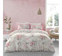 Floral Duvet Quilt Cover Set Complete Bedding Sets With Matching Fitted Bed Sheet and Pillowcases Printed Polycotton Soft Easy Care Anti Allergic 3 and 4 Pieces Bed Set (Pandora, Double)