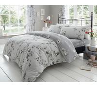 FLORAL DUVET SET ROSE BIRDS SPRING BEDDING REVERSIBLE SINGLE DOUBLE KING SIZE