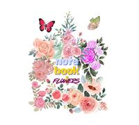 Floral Elegance: Rose and Butterfly Notebook: 120 Pages of Blank Unlined Paper for Drawing, Writing, and Creative Journaling