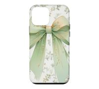 Floral Elegant Green Bow Ribbon Wildflower Pattern Girls Case for iPhone 12 mini