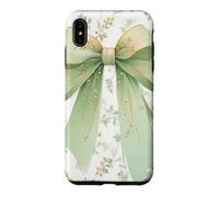 Floral Elegant Green Bow Ribbon Wildflower Pattern Girls Case for iPhone XS Max