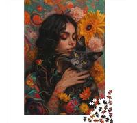 Floral Embrace Adult Jigsaw Puzzle, 1000 Pieces, 70x50cm/1000pcs; Low-dust White Cardboard Pieces; Shared Family Time Around The Table