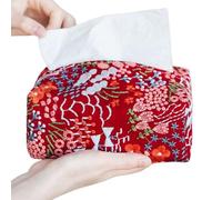 Floral Embroidered Jacquard Tissue Box Cover Pouch