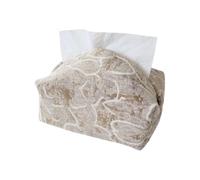 Floral Embroidered Jacquard Tissue Box Cover Pouch