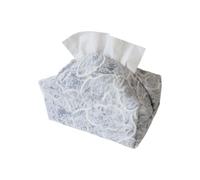 Floral Embroidered Jacquard Tissue Box Cover Pouch