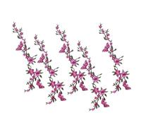 Floral Embroidery Appliques 25 x 7.5 cm Decorative Patches, Textile Decorations Counting Support Thermal Adhesive Customization of Bags to Enhance Outfits Elegantly Blend with P