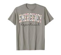 Floral Emergency Department ED Nurse Medical Nursing Life T-Shirt