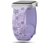 Floral Engraved Bands Compatible with Apple Watch Band for Women