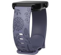 Floral engraved bands for Fitpolo IDW13, IDW16, IDW19 Smartwatch, 22mm Soft Silicone Straps for Woneligo W13/ENOMIR/TOOBUR Smartwatch Bands for Women Men