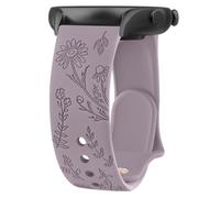 Floral Engraved Bands for IDW13,IDW16,IDW19 Smartwatch Bands, 22mm Soft Silicone Flower Pattern Replacement Strap for Fitpolo IDW13/Woneligo W13 Smartwatch