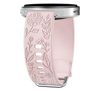 Floral Engraved Bracelet Compatible with Samsung Galaxy Watch 8 40 mm 44 mm/Galaxy Watch 8 Classic 46 mm, Cute Sunflower Silicone Sport Strap for Women Men, Silicone