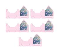 Floral Envelopes - Pack of 5 Flowers in the Shape of a Folding Bag - Envelope for San,for Wedding, Engagement, Valentine's Day, Graduation Party