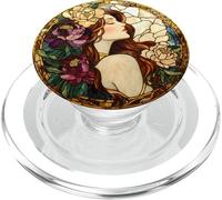 Floral Ethereal Woman Portrait PopSockets PopGrip for MagSafe