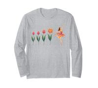 Floral Evolution of Ballerina Blooming Ballet Dancer Long Sleeve T-Shirt
