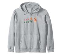 Floral Evolution of Ballerina Blooming Ballet Dancer Zip Hoodie